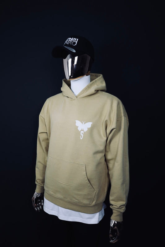 BUTTERFLY OVERSIZED HOODIE SAND UNISEX